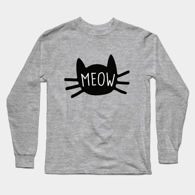 Meow Long Sleeve T-Shirt by Me And The Moon